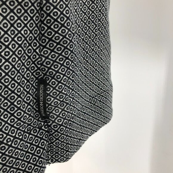 Scotch & Soda Black + White Geometric print Jersey T-shirt mini dress waist tie - Picture 13 of 16